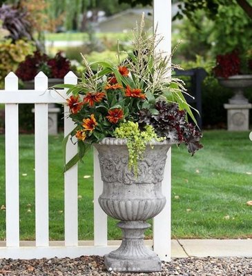 English Floral Urn