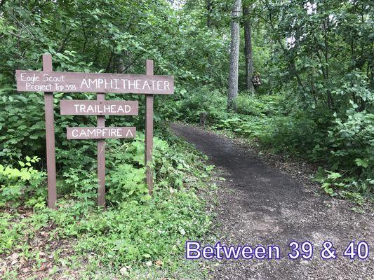 Trail to our rustic outdoor amphitheater.