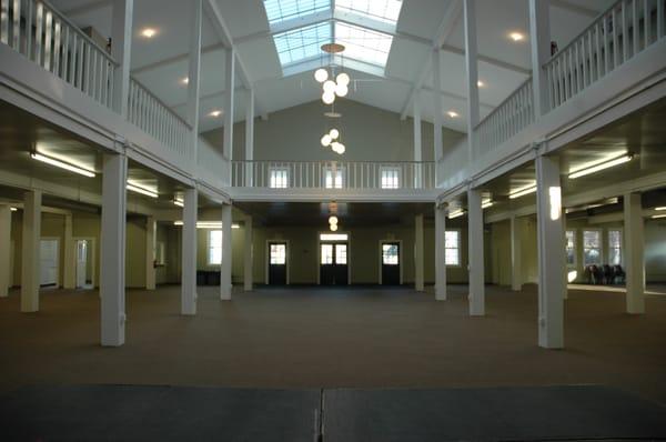 The newly renovated Pioneer Hall can seat up to 375 people for a banquet