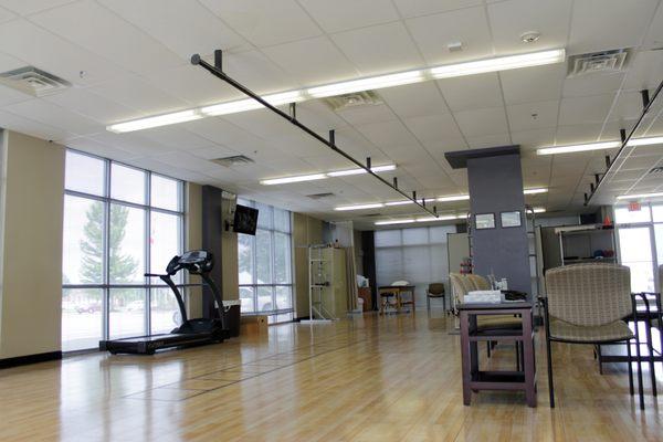 Our clinic features an open gym area in addition to private treatment rooms.