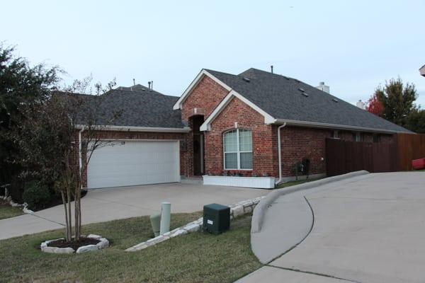 We installed a new roof and all new gutters on this house in Oct 2015.  The color choice looks great.