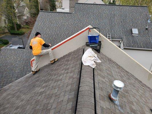 Repairing stucco firewall