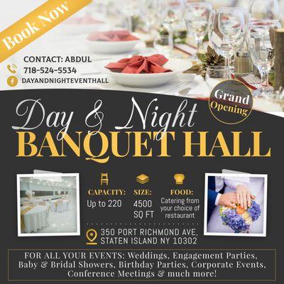 Day & Night Event Venues  will have everything you need to plan and host an event of your lifetime.