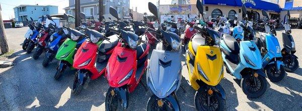 Scooters on Display at Scooters of Boston. 1039 Broadway Revere, Ma 02151
781-289-1164