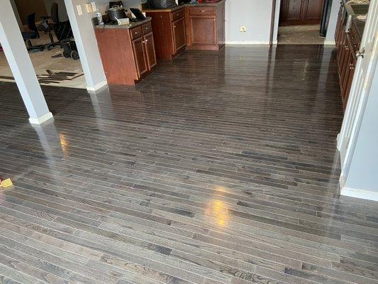 Hardwood flooring install