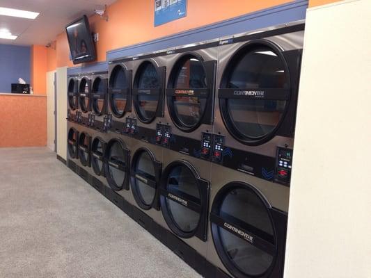 Many dryers, of many capacities.