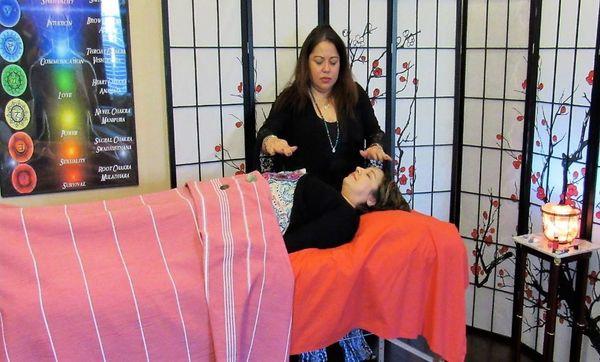 Reiki session at Light of Elaine.