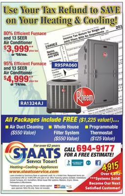 Currently scheduling FREE estimates for replacement HVAC units! Best deal of the year so far!! Help us hit 5000 systems sold!