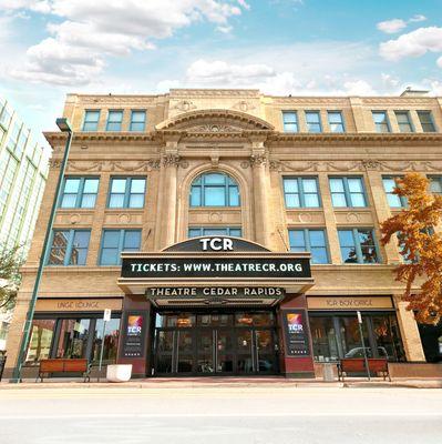 TCR is located in the historic Iowa Theater Building in the heart of downtown Cedar Rapids.