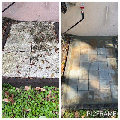 Before and after pavers