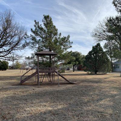 Old playground equipment in Westover Hills Park.