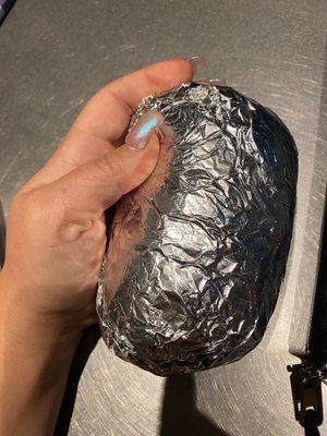 What happened to a full size burrito? NOT worth $11