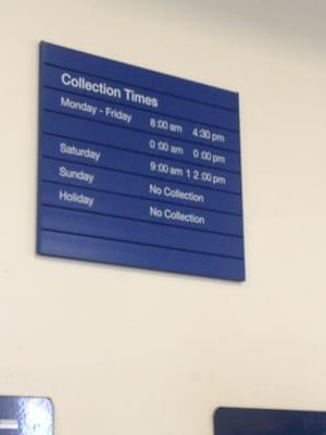 Collection times