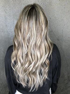 Blonde with caramel low lights $160