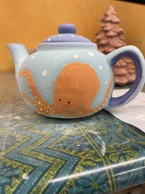 Painted teapot