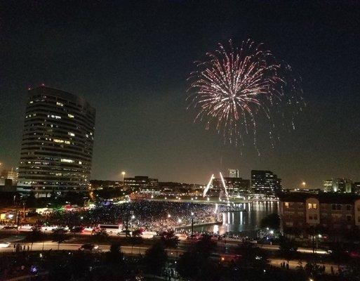 Last year from the rooftop deck.