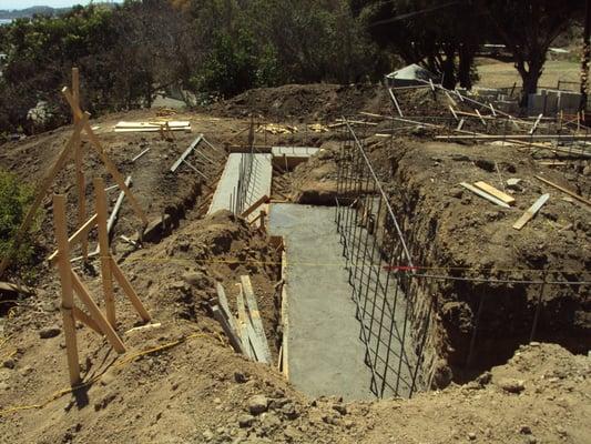 Malibu Job    (building retaining walls.)