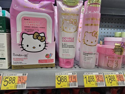 Hello Kitty skincare products!!! They're always sold out in Honolulu!