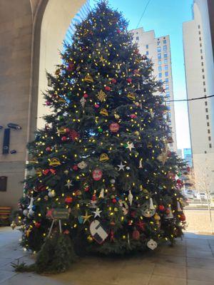 Christmas tree at the City County Building 2023