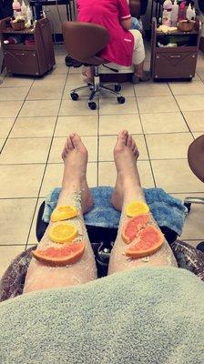 Citrus pedicure!