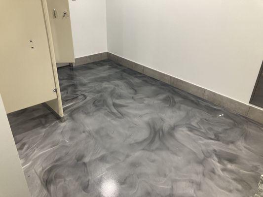 Commercial building bathroom Metallic Epoxy system done!!