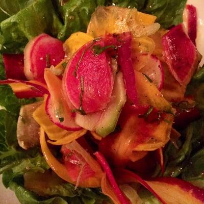 Gorgeous and tasty beet, radish and carrot salad.