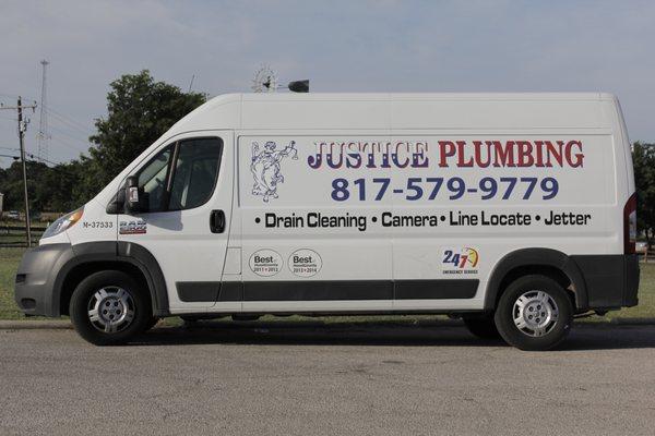 Justice Plumbing Service Truck