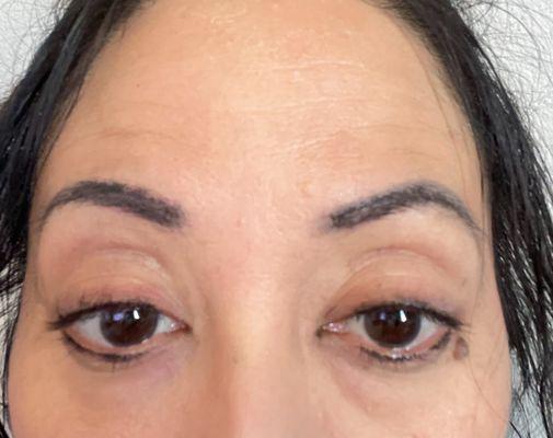 Lash lift the next day.