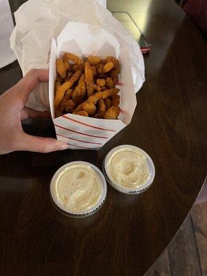 Fried clam strips!