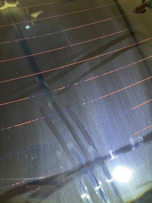 Damaged rear window