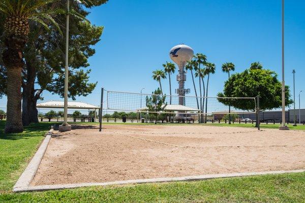 Sand volleyball court