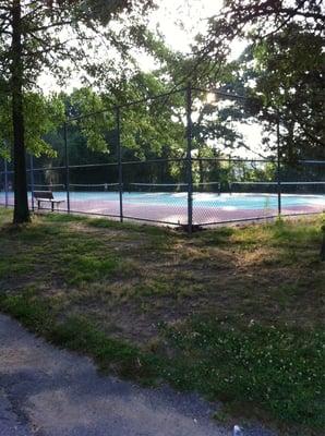 Tennis courts in great shape