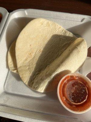 Tortillas and salsa