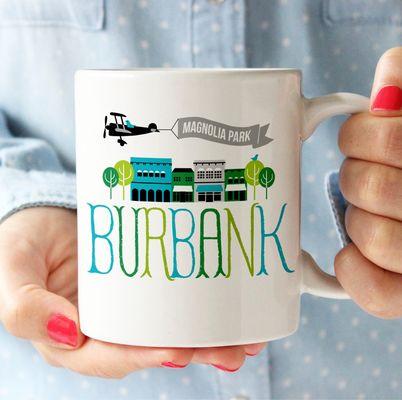 One of our designed Burbank MUGS