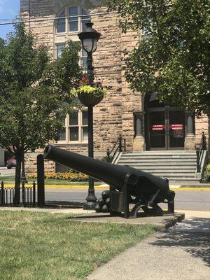 Outside courthouse