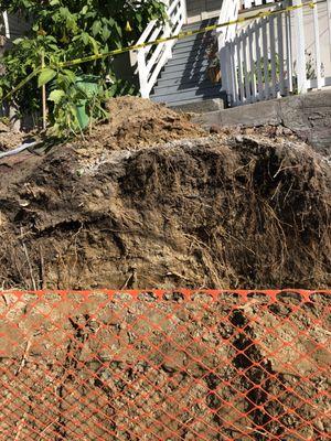 steps removed and no access to porch