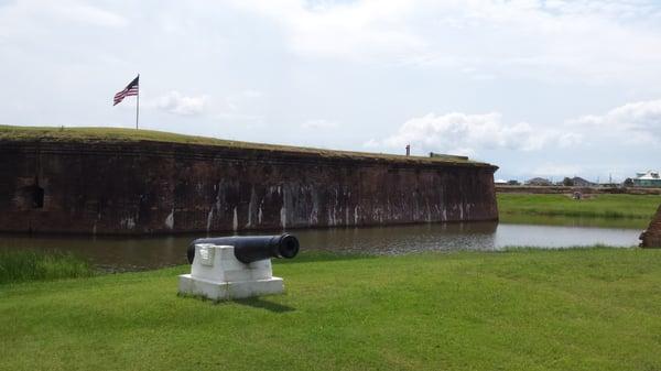 Fort Pike looking in from outside.