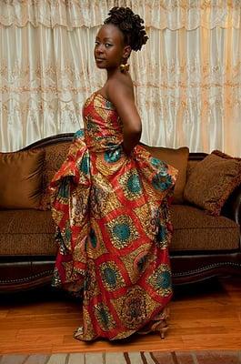 Lovely dress made by Ms. Sandra @ Tafari Tribe.