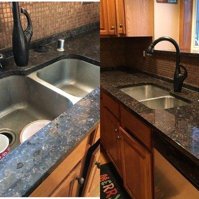 Granite Renewal Before and After