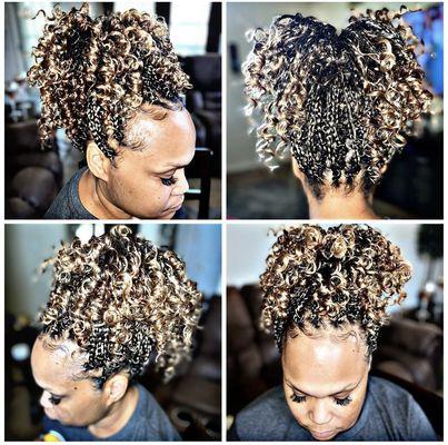 Curly crochet braids