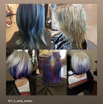 This is a throwback of a transformation from blue to blonde