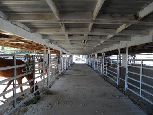 22 stall half covered barn