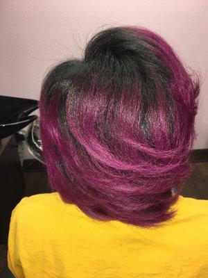 Ombré and silk press