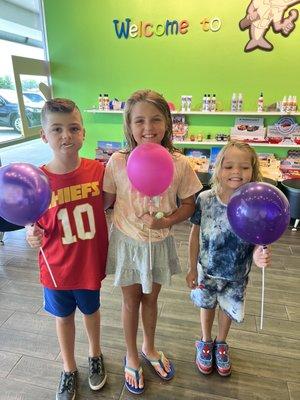 Fresh cuts, balloons and lollipops!