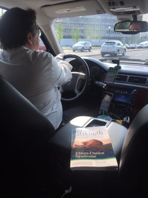 Had to give Hernando a copy of Our Stories of Strength - Living with Ehlers-Danlos Syndrome for his car. ;)