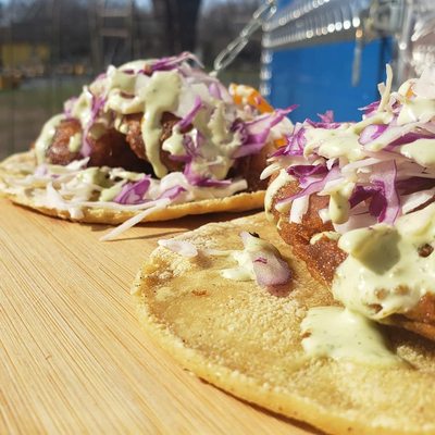 Baja fish and shrimp tacos