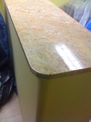 Granite front counter, Installed by Zen Carpentry.