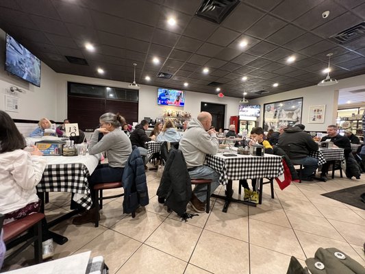 Inside of the pizzeria (there's a restaurant portion, which was closed when we went around 6:30pm on a Saturday)