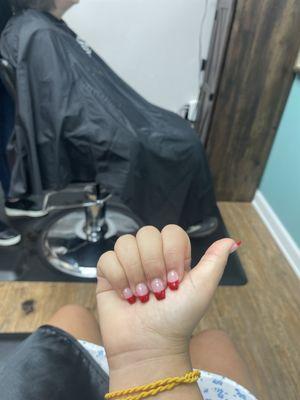 Red French Tip Nails