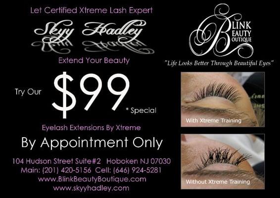 $99 Eyelash Extension Deal